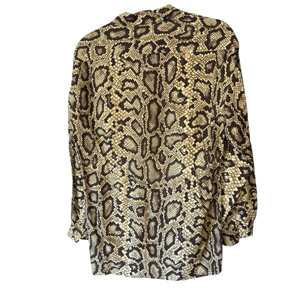 Revolve Equipment Snake Python Print Blouse Size S - image 5